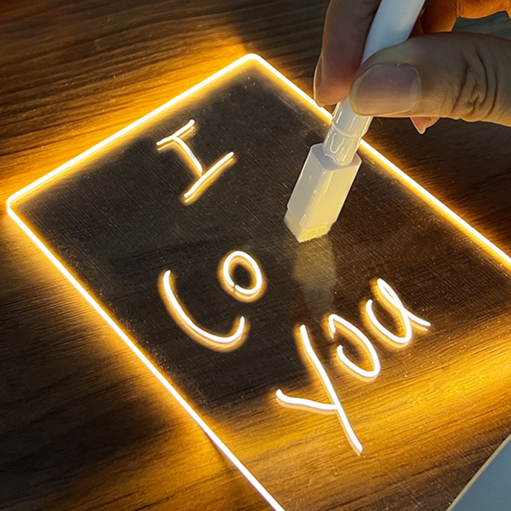 Innovative LED Night Lamp with Memo Board Functionality.